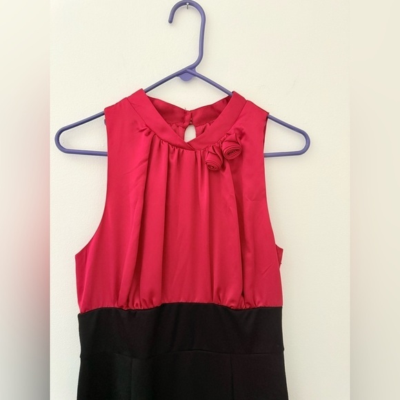 New with tags red and black sleeveless party dress - Picture 3 of 15